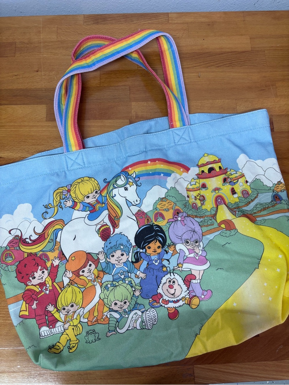 Loungefly Rainbow Brite The Color Kids Rainbow Handle Canvas Tote Bag - Picture 3 of 11